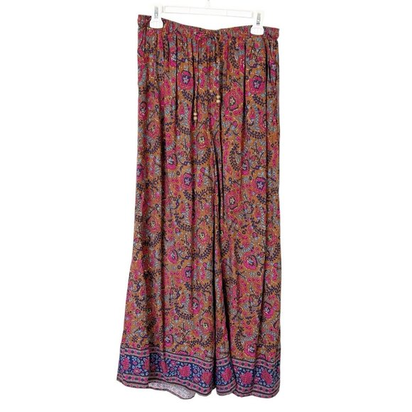 Haute Hippie Pants - Haute Hippie Wide Leg Pants Women’s Size Large Floral Print Drawstring High Rise
